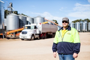 Mark Schilling in high-vis